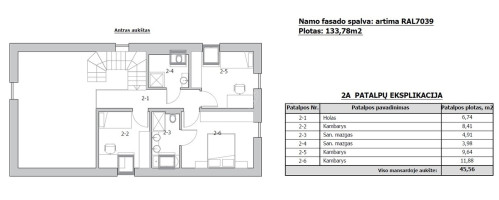 Parduodamas namas Blizgių g., Grabių k., Klaipėdos r. sav., 133.78 m2 ploto, 2 aukštai 24