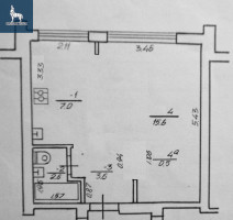 Parduodamas butas Šaltkalvių g., Naujininkai, Vilniaus m., Vilniaus m. sav., 28.7 m2 ploto, 1 kambariai 9