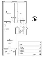 Parduodamas butas Leičių g., Pašilaičiai, Vilniaus m., Vilniaus m. sav., 68.00 m² ploto 3 kambariai 7