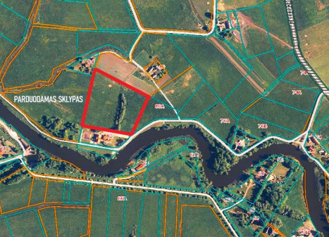 Parduodamas  sklypas Rusnės mstl., Šilutės r. sav., 274 a ploto