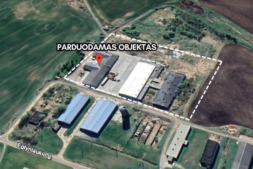 Parduodamos administracinės, gamybinės, kitos paskirties, paslaugų, prekybos, sandėliavimo patalpos Eglynlaukio g., Dargių k., Joniškio r. sav., 6154.1 m2 ploto 1