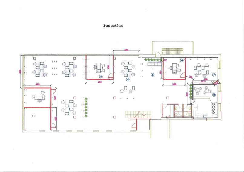 Nuomojamos administracinės patalpos Pylimo g., Senamiestis, Vilniaus m., Vilniaus m. sav., 200 m2 ploto 3