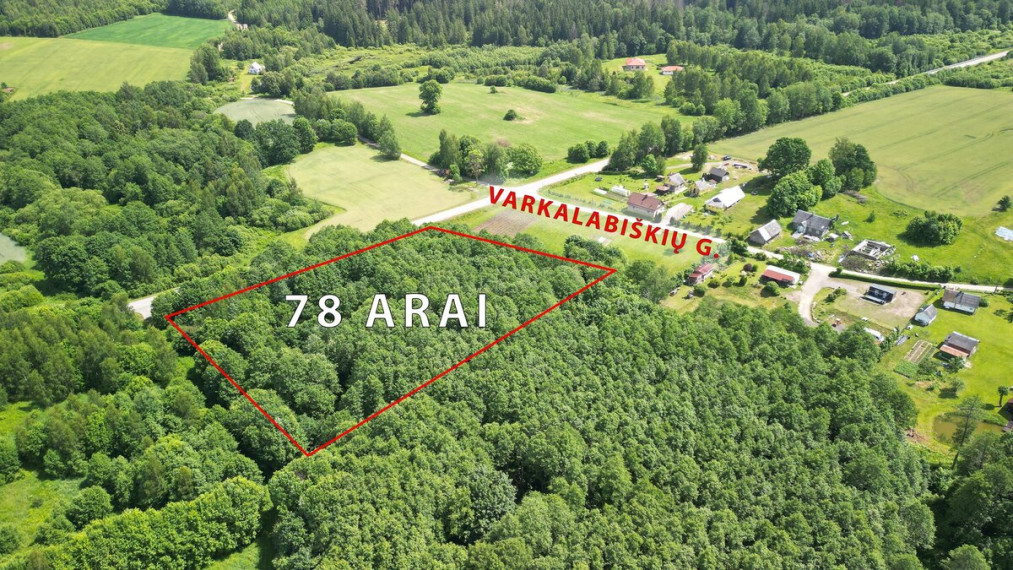 Parduodamas sklypas Varkalabiškių k., Vilniaus r. sav., 78 a ploto 3