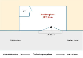 Nuomojamos paslaugų, prekybos patalpos Gedimino pr., Centras, Vilniaus m., Vilniaus m. sav., 14.7 m2 ploto 6