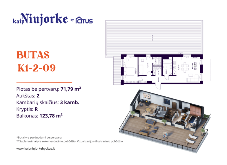 Parduodamas butas Kareivių g., Žirmūnai, Vilniaus m., Vilniaus m. sav., 71.79 m² ploto 3 kambariai 2