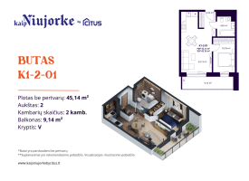 Parduodamas butas Kareivių g., Žirmūnai, Vilniaus m., Vilniaus m. sav., 45.14 m² ploto 2 kambariai 2