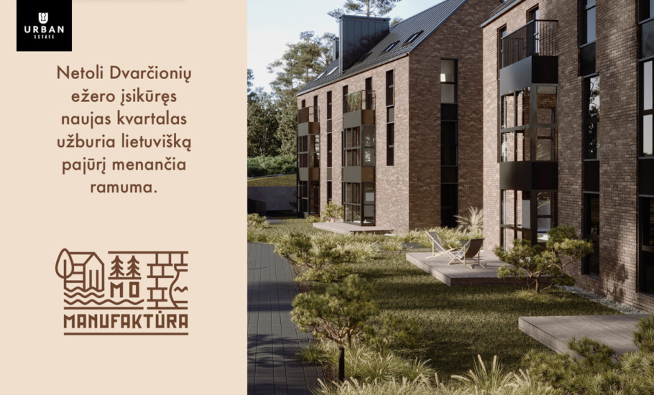 PARDUODAMAS 3-JŲ KAMBARIŲ BUTAS NAUJAME PROJEKTE MO MANUFAKTŪRA 5
