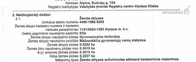 Parduodamas sklypas Sudvajų g., Vidzgiris, Alytaus m., Alytaus m. sav., 52 a ploto 11