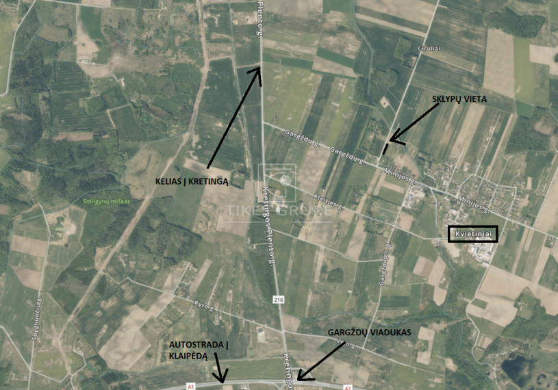 Parduodamas sklypas Kvietinių k., Klaipėdos r. sav., 12 a ploto 2