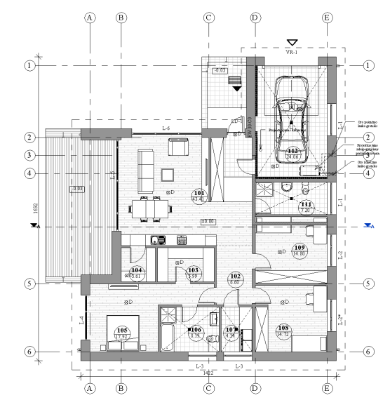 Parduodamas namas Gėlynų g., Gindulių k., Klaipėdos r. sav., 161 m² ploto 4 kambariai 6
