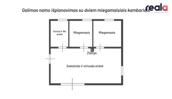 Parduodamas namas Pakovarniškių k., 70.05 kv.m ploto, 1 aukštai 7