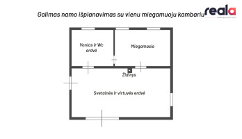 Parduodamas namas Pakovarniškių k., 70.05 kv.m ploto, 1 aukštai 9