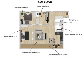 Parduodamas butas Jurgio Baltrušaičio g., Pašilaičiai, Vilniaus m., Vilniaus m. sav., 92.51 m2 ploto, 4 kambariai 24
