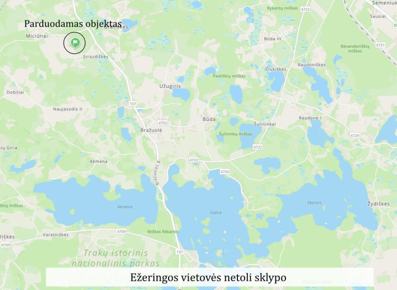 Parduodamas  sklypas Upelio g., Strazdiškių k., Trakų r. sav., 20 a ploto 21