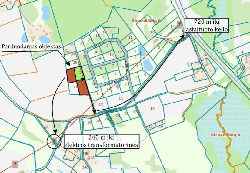 Parduodamas  sklypas Upelio g., Strazdiškių k., Trakų r. sav., 20 a ploto 19