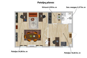 Trumpalaikė buto nuoma Tilto g., Senamiestis, Vilniaus m., Vilniaus m. sav., 59.85 m² ploto 2 kambariai 13