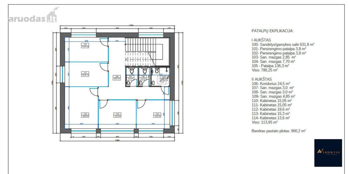Nuomojamos patalpos Pramonės g., Putinai, Alytaus m., Alytaus m. sav., 902 m² ploto 9