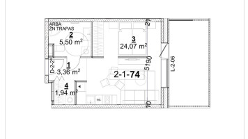 Nuomojamas butas Skroblų g., Naujamiestis, Vilniaus m., Vilniaus m. sav., 35 m2 ploto, 2 kambariai 27