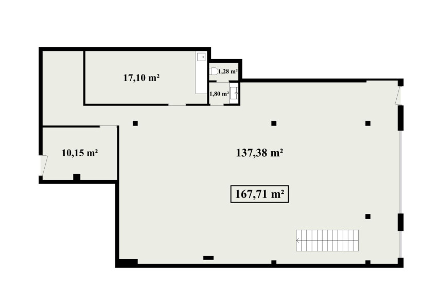 Nuomojamos patalpos Igno Šimulionio g., Karoliniškės, Vilniaus m., Vilniaus m. sav., 167 m² ploto 3