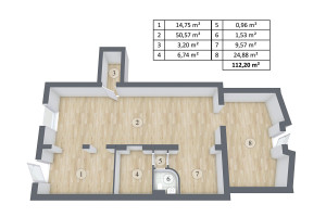 Nuomojamos patalpos Dvaro g., Centras, Šiaulių m., Šiaulių m. sav., 116 m² ploto 2
