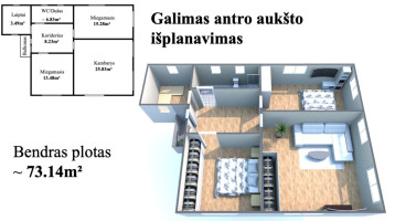 Parduodamas namas Žemaičių g., Gargždų m., Klaipėdos r. sav., 157.07 m2 ploto, 2 aukštai 21