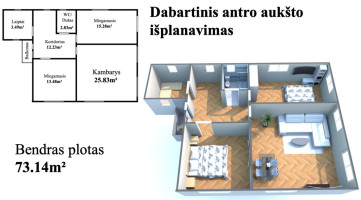 Parduodamas namas Žemaičių g., Gargždų m., Klaipėdos r. sav., 157.07 m2 ploto, 2 aukštai 23
