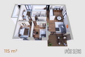 Parduodamas namas Žilvičio g., Nemėžio k., Vilniaus r. sav., 115 m2 ploto, 1 aukštai 8