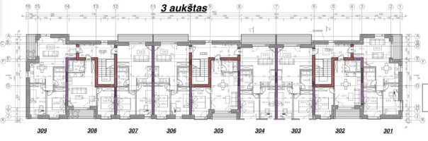 Parduodamas butas Dovo Zauniaus g., Paupiai, Klaipėdos m., Klaipėdos m. sav., 53.23 m2 ploto, 3 kambariai 9