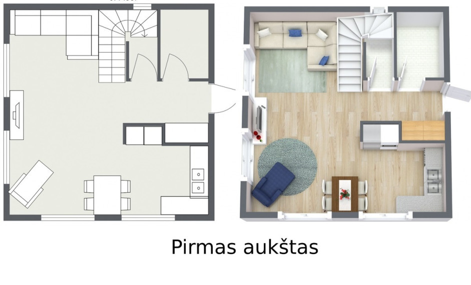 Parduodamas namas Klaipėdos r. sav., Slengių k., Baukštininkų g., 80 m2 ploto, 2 aukštai 35