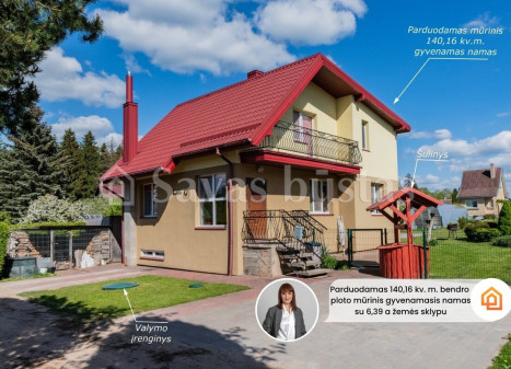Parduodamas namas Saulėtekio g., Jakštaičių k., Šiaulių r. sav., 140.16 m2 ploto, 2 aukštai