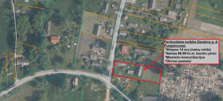 Parduodamas namas Daujėnų g., Pumpėnų mstl., Pasvalio r. sav., 66.09 m2 ploto, 1 aukštai 3