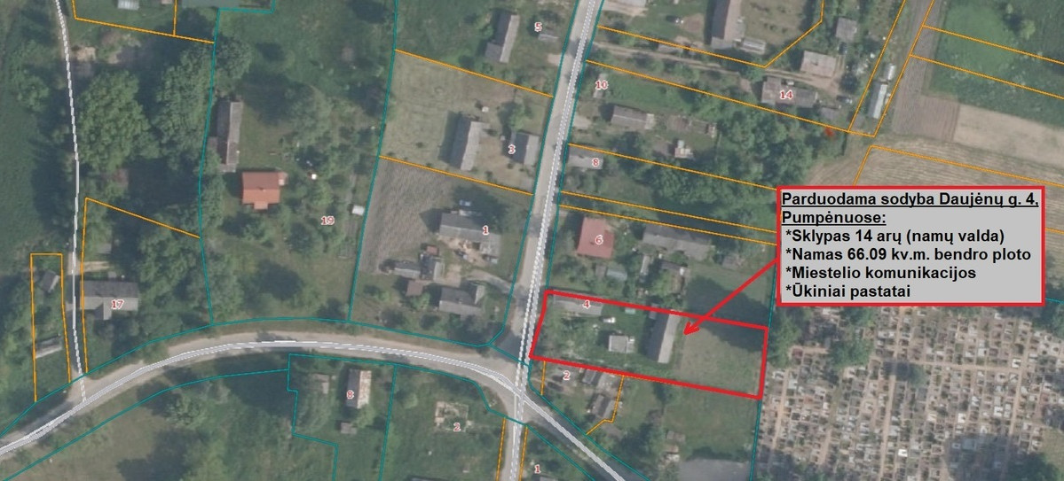Parduodamas namas Daujėnų g., Pumpėnų mstl., Pasvalio r. sav., 66.09 m2 ploto, 1 aukštai 3