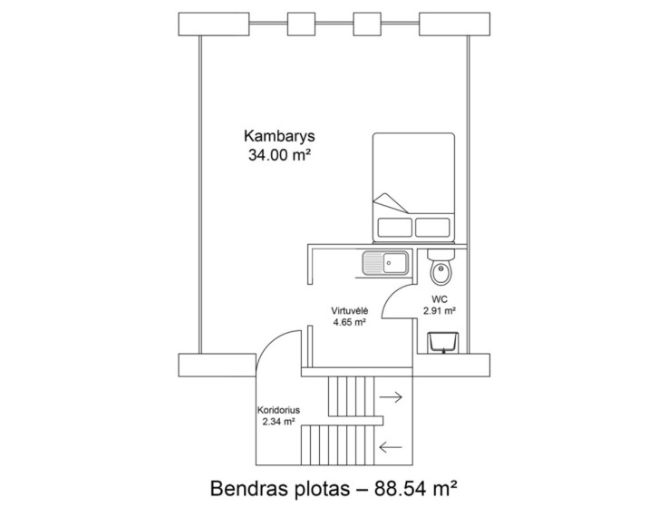 Nuomojamas namas Minties Rato g., Žaliakalnis, Kauno m., Kauno m. sav., 88.54 m2 ploto, 2 aukštai 35