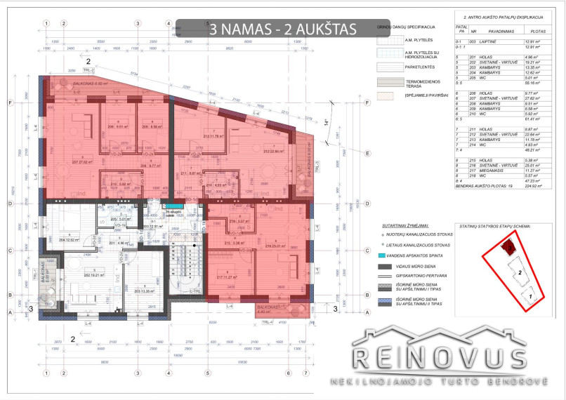 Parduodamas butas Paukščių tak., Žaliūkiai, Šiaulių m., Šiaulių m. sav., 62.88 m² ploto 3 kambariai 30