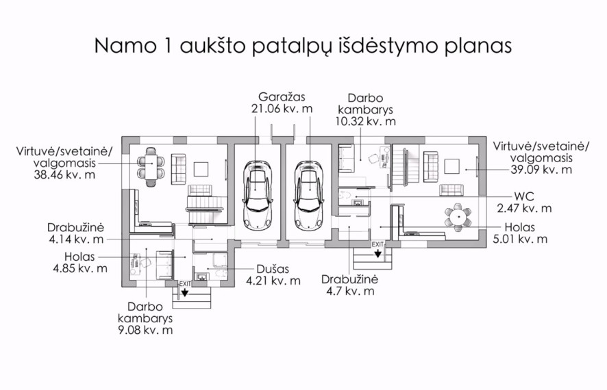 Parduodamas namas Papiškių g., Pilaitė, Vilniaus m., Vilniaus m. sav., 138.27 m2 ploto, 2 aukštai 4