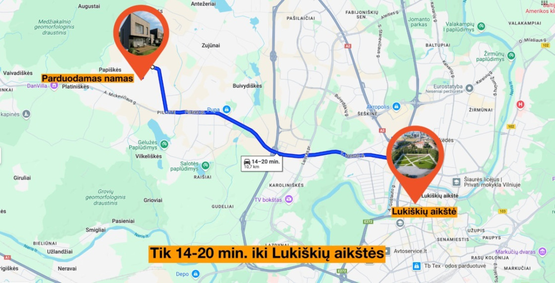 Parduodamas namas Papiškių g., Pilaitė, Vilniaus m., Vilniaus m. sav., 138.27 m2 ploto, 2 aukštai 6