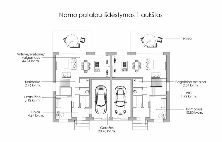 Parduodamas namas Papiškių g., Pilaitė, Vilniaus m., Vilniaus m. sav., 149.28 m2 ploto, 2 aukštai 6