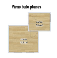 Parduodamas butas Karaimų g., Trakų m., Trakų r. sav., 41.33 m2 ploto, 2 kambariai 14