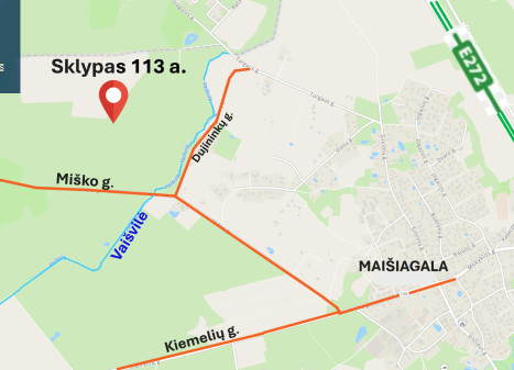 Parduodamas  sklypas Maišiagalos mstl., Vilniaus r. sav., 113 a ploto