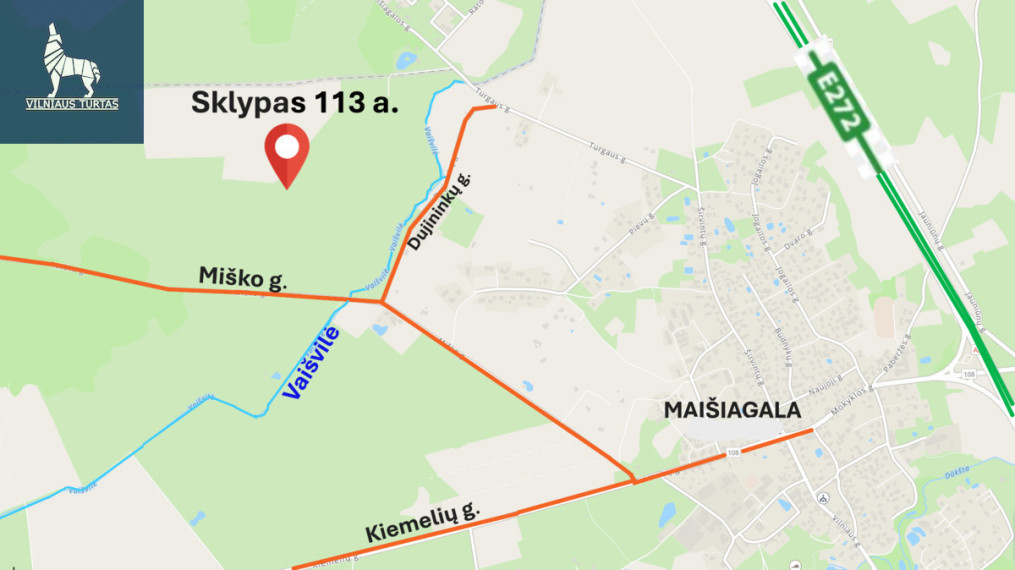 Parduodamas sklypas Maišiagalos mstl., Vilniaus r. sav., 113 a ploto 1