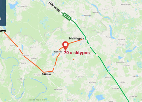 Parduodamas  sklypas Maišiagalos mstl., Vilniaus r. sav., 70 a ploto