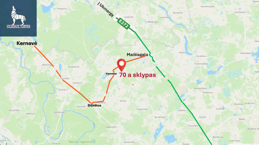 Parduodamas sklypas Maišiagalos mstl., Vilniaus r. sav., 70 a ploto 1