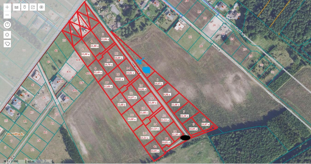 Parduodamas sklypas Vaivorykštės g., Gegužių k., Šiaulių r. sav., 9.98 a ploto 1