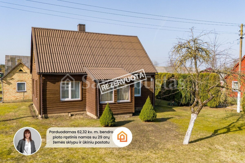 Parduodamas namas S. Dariaus ir S. Girėno g., Kražių mstl., Kelmės r. sav., 62.32 m2 ploto, 1 aukštai 1