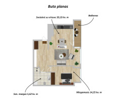 Parduodamas butas J. Franko g., Santariškės, Vilniaus m., Vilniaus m. sav., 59.06 m2 ploto, 2 kambariai 27