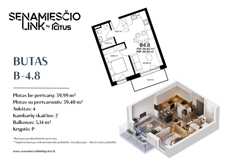Parduodamas butas Panevėžio g., Naujininkai, Vilniaus m., Vilniaus m. sav., 39.99 m² ploto 2 kambariai 2