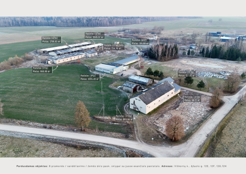 Parduodamos administracinės, gamybinės, kitos paskirties, paslaugų, prekybos, sandėliavimo patalpos Ąžuolo g., Viškonių k., Ukmergės r. sav., 7500 m2 ploto 5