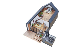 Parduodamas namas Bazilikų g., Stanaičių k., Kauno r. sav., 92.24 m2 ploto, 1 aukštai 25