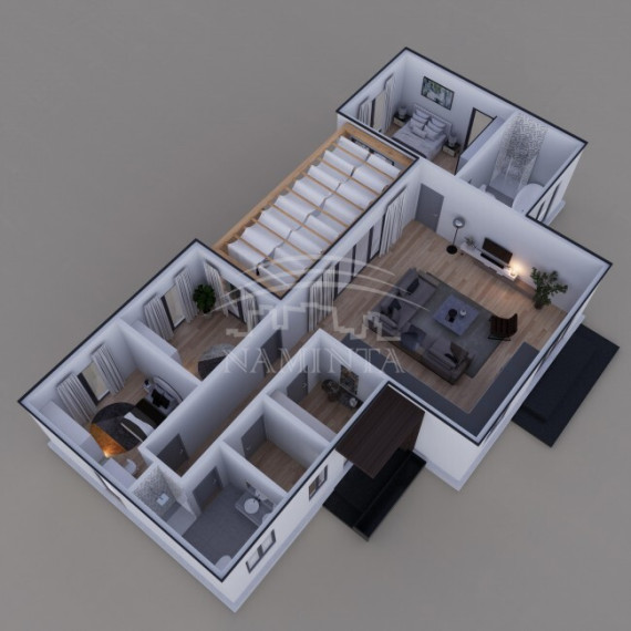 Parduodamas namas Gručeikių k., Klaipėdos r. sav., 125 m2 ploto, 1 aukštai 4