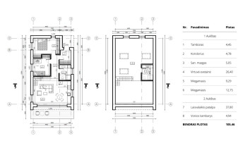 Parduodamas namas Bazilikų g., Stanaičių k., Kauno r. sav., 105.46 m2 ploto, 2 aukštai 21